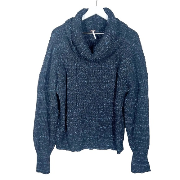 Free People Womens Leo Tunic Sweater In Blacklight Party Chunky Size Small - Picture 2 of 10